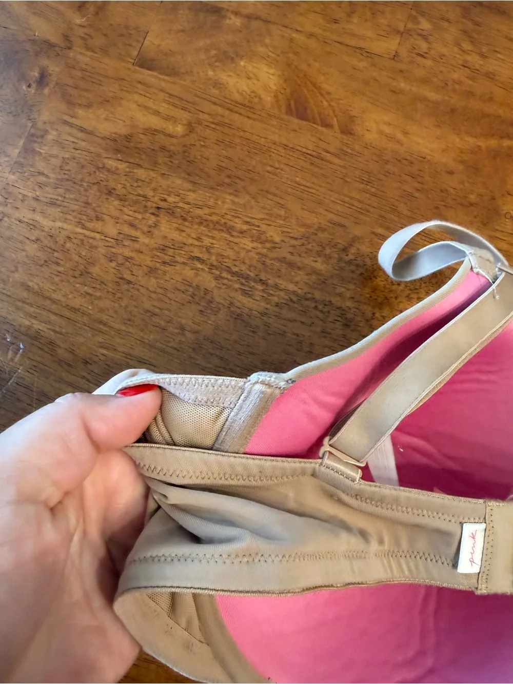 Victoria's Secret PINK Wear Everywhere T-Shirt Bra Lightly Lined Nude Beige 38DD